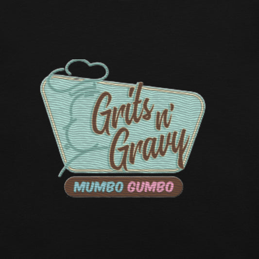 Grits N Gravy embroidery t-shirt